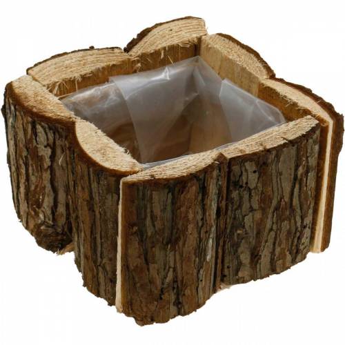 Floristik24 Plantekasse bark blomsterkasse træ 14×14cm