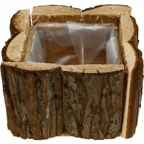 Floristik24 Plantekasse bark blomsterkasse træ 14×14cm