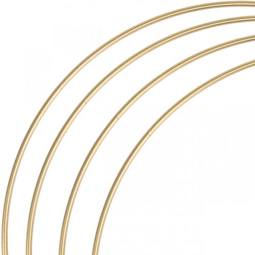 Floristik24 Metalring dekorering Scandi ring deco loop gylden Ø30cm 4stk