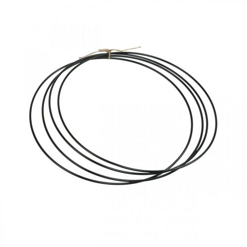 Floristik24 Metalring dekorering Scandi ring deco loop sort Ø25cm 4stk