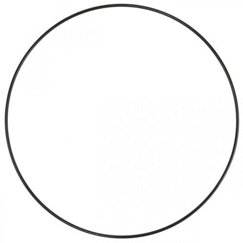 Floristik24 Metalring dekorativ ring Scandi ring dekorativ løkke sort Ø30cm 4 stk