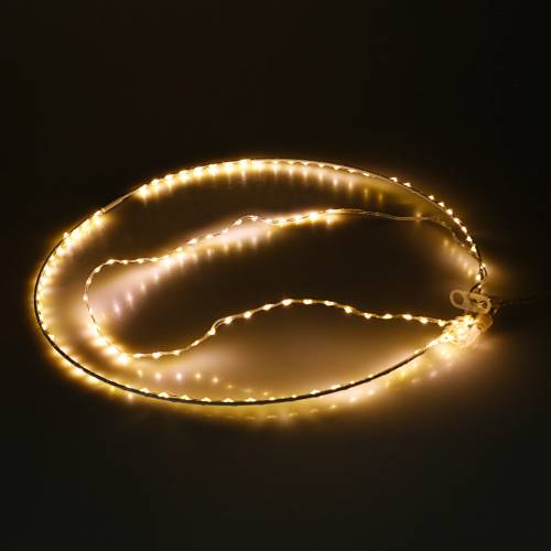 Floristik24 Ring med mikro-LED Ø38cm varmhvid 125L hvid Til ud- og indvendigt