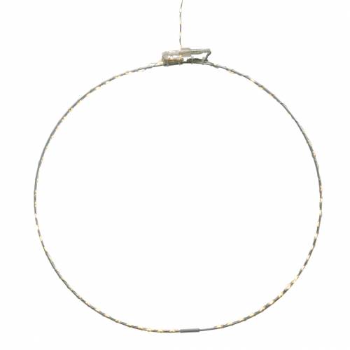 Floristik24 Ring med mikro-LED Ø38cm varmhvid 125L hvid Til ud- og indvendigt