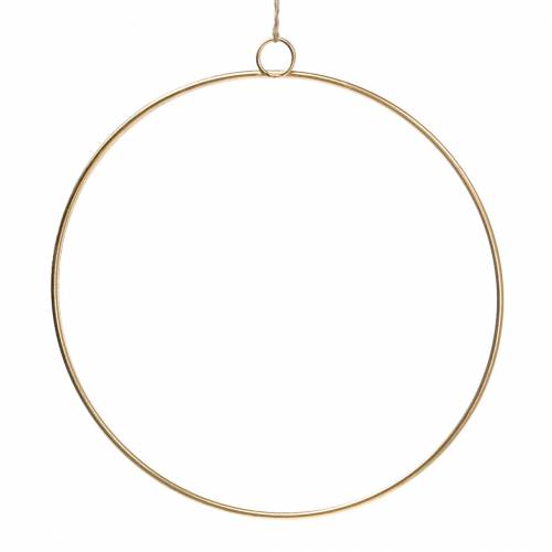 Floristik24 Dekorativ ring til ophængning af guld Ø35cm 4 stk