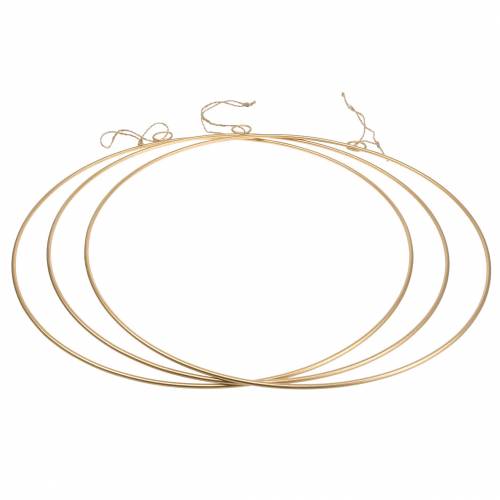 Artikel Deco ring til at hænge guld Ø50cm 3stk