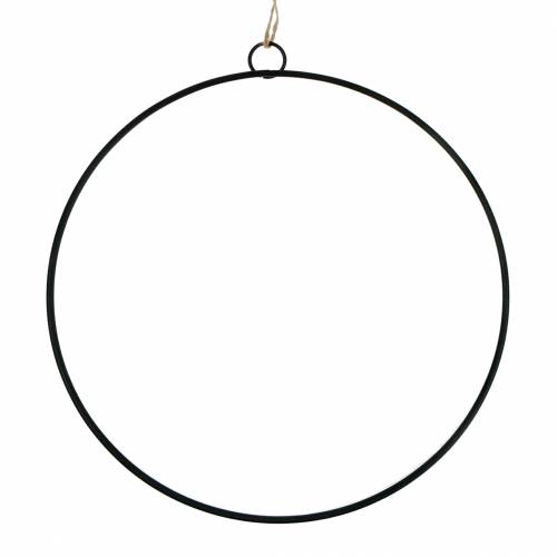 Floristik24 Dekorativ ring til ophængning sort Ø35cm 4stk