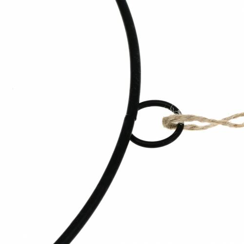 Artikel Dekorativ ring til ophængning sort Ø35cm 4stk