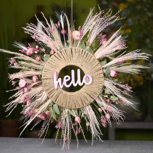Floristik24 Ball Amaranth, Gomphrena Globosa, Sommerblomst, Tørblomst Pink L49cm 50g