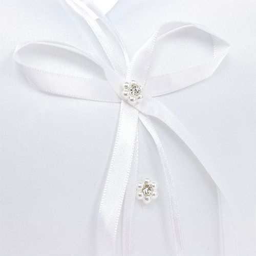 Floristik24 Ringpude hjerteform 18 cm hvid