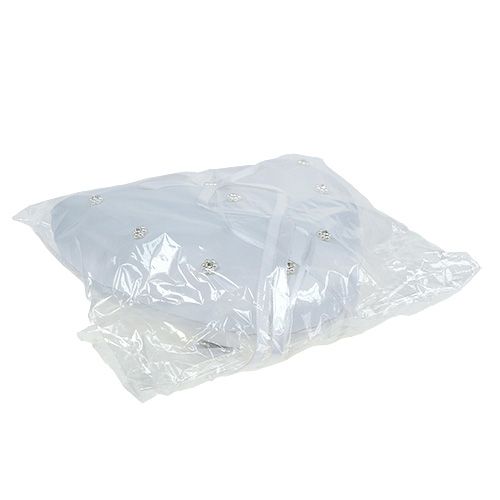 Floristik24 Ringpude hjerteform 18 cm hvid