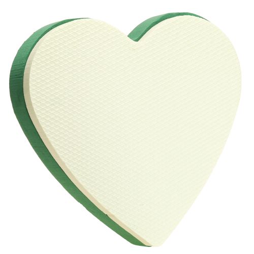 Artikel Romantisk blomsterskumhjerte 30 cm blomsterskum grøn 2 stk.