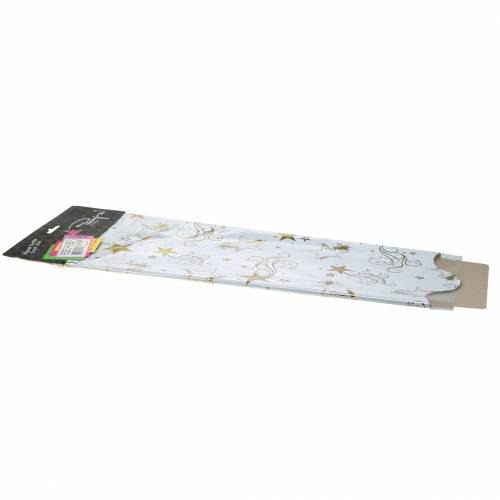 Floristik24 Rondella manchet julemotiv hvidguld 60cm 50stk