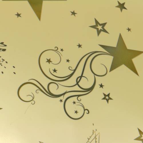 Floristik24 Rondella manchet julemotiv guld Ø60cm 50stk