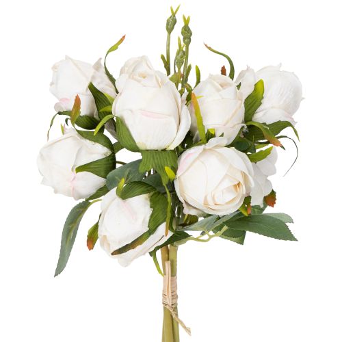 Floristik24 Kunstig blomsterbuket med roser til stilfuld borddekoration, 31 cm, 3 stk.