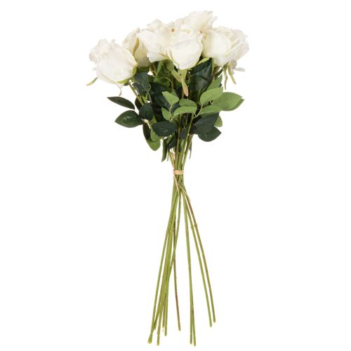 Kunstig rosenblomst, lang stilk, til vase, 62 cm, 12 stk. | Floristik24.dk
