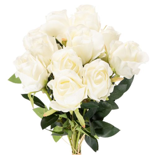 Kunstig rosenblomst, lang stilk, til vase, 62 cm, 12 stk. | Floristik24.dk
