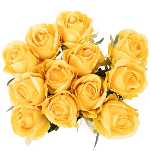 Kunstig rose med lang stilk, kunstig blomst, 62 cm, 12 stk. | Floristik24.dk