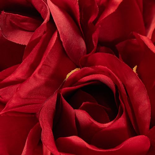 Kunstig rose med lang stilk, rød kunstig blomst, 62 cm, 12 stk. | Floristik24.dk