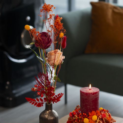 Kunstig rose med lang stilk, rød kunstig blomst, 62 cm, 12 stk. | Floristik24.dk