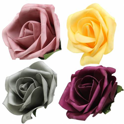 Artikel Skumrose Ø15cm forskellige farver 4 stk