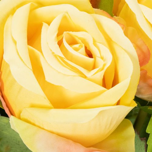 Artikel Rosebuket blomsterarrangement til elegant dekoration i opholdsstuen 44 cm 6 stk.