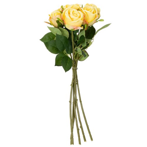 Artikel Rosebuket blomsterarrangement til elegant dekoration i opholdsstuen 44 cm 6 stk.