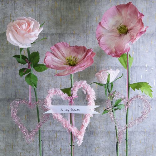 Artikel Kunstig rose, kæmpe blomst til dekoration af opholdsrum og bryllupper, 92 cm