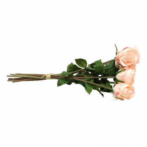 Floristik24 Rose buket kunstig abrikos 8 stk