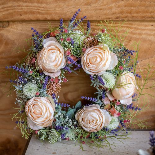 Artikel Rose Creme Silke Blomst Kunstig Rose L74cm Ø7cm