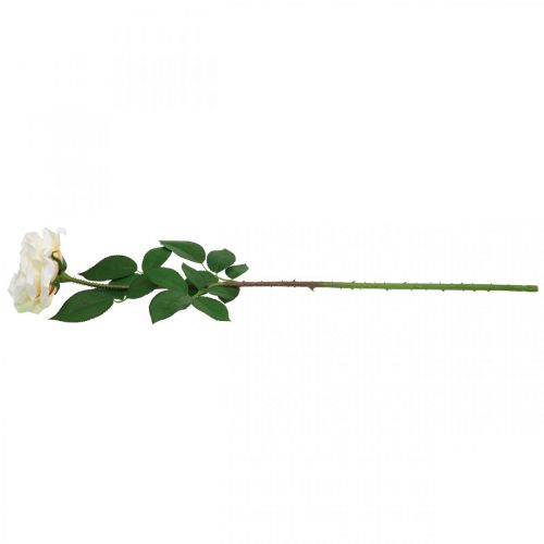 Artikel Cremet hvid abrikosrose, silkeblomst, kunstige roser L72cm Ø12cm