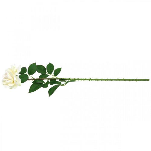 Artikel Silkeblomst, rose på stilk, kunstig plante cremehvid, pink L72cm Ø13cm