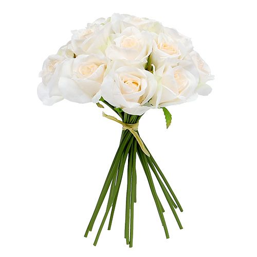 Floristik24 Rose buket hvid Ø26cm