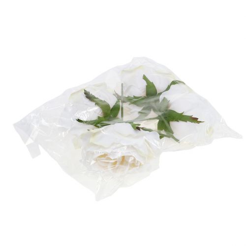 Artikel Rosenblomst hvid 17cm 4 stk