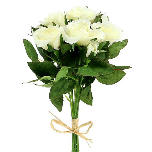 Floristik24 Buketter af roser hvid L26cm 3stk