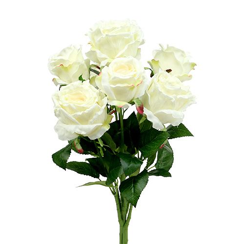Floristik24 Buket roser hvid, creme 55cm