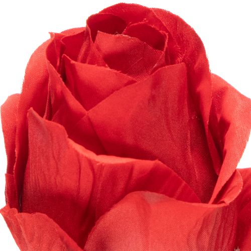 Rosegren silkeblomst kunstig rose rød 72 cm 3 stk | Floristik24.dk