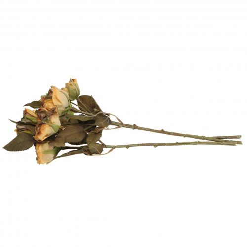 Artikel Dekorative roser buket kunstige blomster rosen buket gul 45cm 3 stk