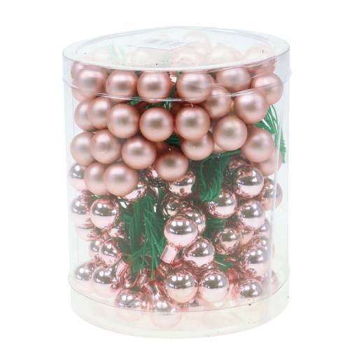 Floristik24 Spejlbær pink mat/blank 1,5cm 140p