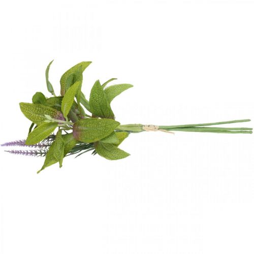 Artikel Kunstig salvie bundt, silke blomster, salvie grene kunstig viol L26cm 4 stk.