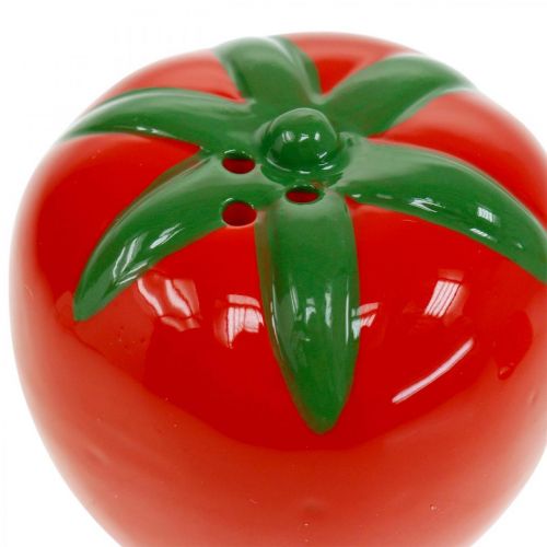 Floristik24 Peber- og saltkar, borddekoration, shakersæt i tomatlook, keramisk dekoration Ø6cm