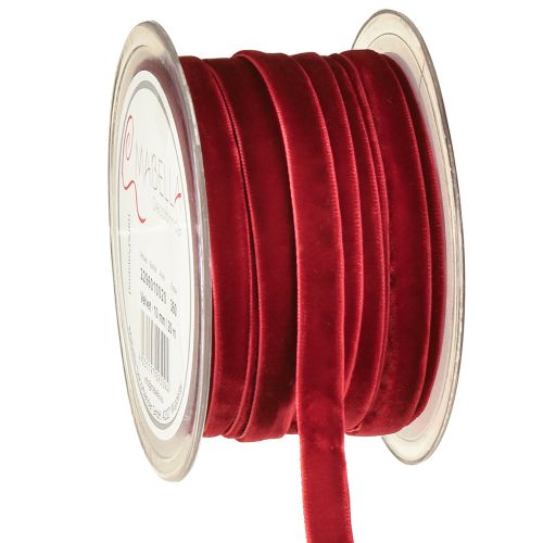 Floristik24 Fløjlsbånd dekorative bånd Fløjlsbånd Bordeaux 10mm 20m