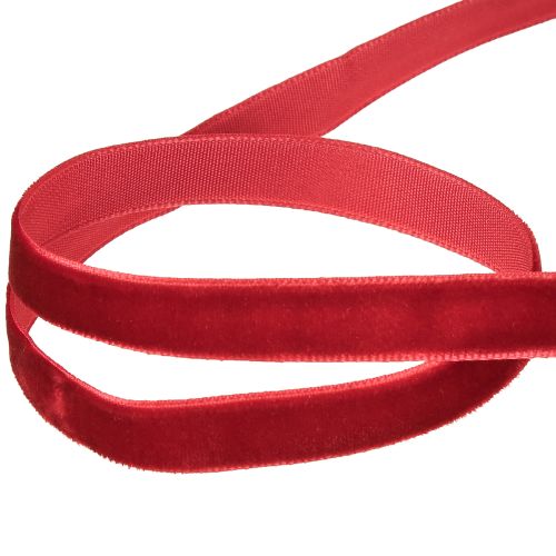 Artikel Fløjlsbånd dekorative bånd Fløjlsbånd Bordeaux 10mm 20m
