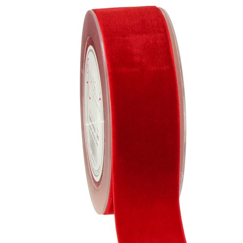 Floristik24 Fløjlsbånd gavebånd dekorativt bånd fløjl rødt 40mm 8m