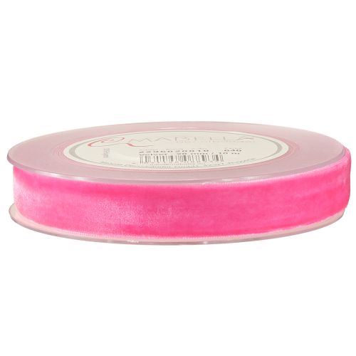Artikel Fløjlsbånd Pink Dekorationsbånd Fløjlsbånd Pink 20mm 10m