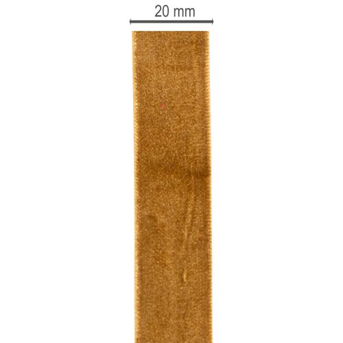Dekorativt fløjlsbånd på rulle, fin gaveindpakning, 20 mm x 10 m | Floristik24.dk