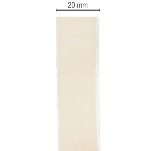 Gavebånd, elegant fløjlsbånd til gaver og blomster, 20 mm, 10 m | Floristik24.dk