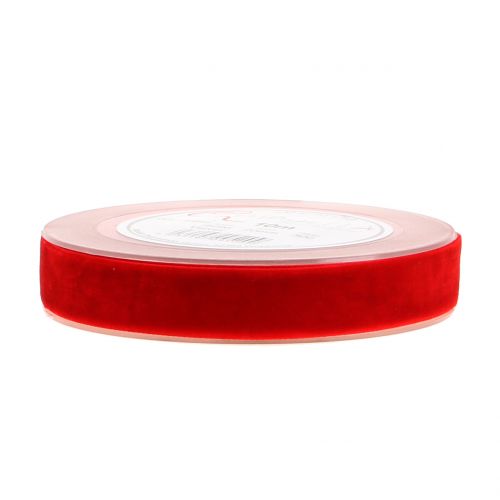 Artikel Fløjlsbånd rød 20mm 10m