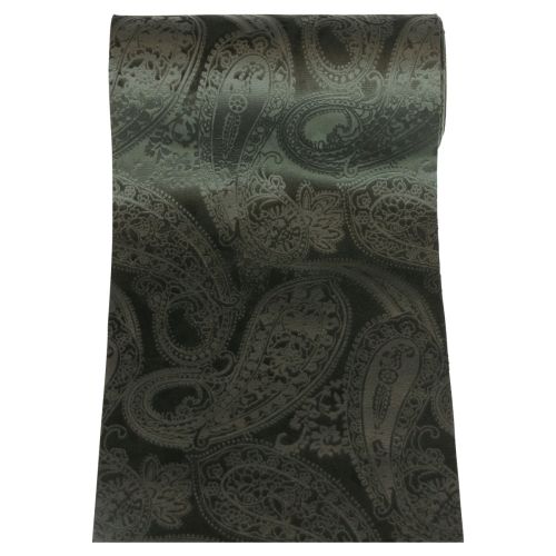 Artikel Fløjlsbånd bordløber grønt bordbånd Paisley 150mm 3m
