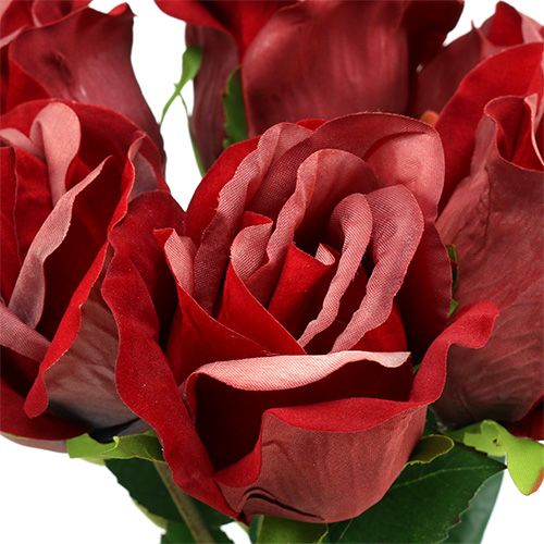 Artikel Fløjlsrose Rød Ø8cm L45cm 6 stk