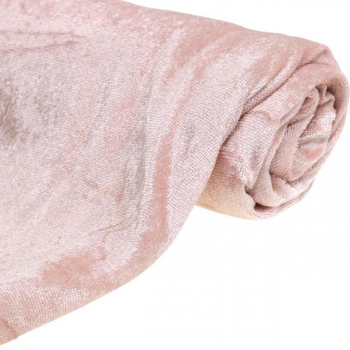 Floristik24 Dekorativt stof Fløjl Gammelrosa fløjlsbordsdekoration 140×300cm